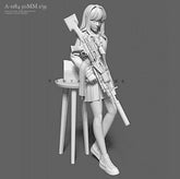 1:35 resin figure model Future Machine Gunner Girl Unassembled unpainted 07FC0E-D4 - KOEEK