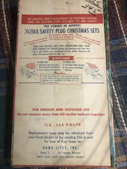 Vintage Christmas NOMA Safety Plug Outdoor Christmas Lights - 7 Lamps WORKS NIB NOMA - KOEEK