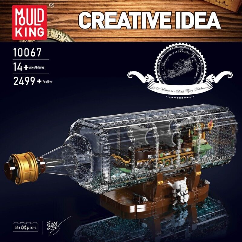 new Mould King 10067 Dutchman Sailboat Ship Drifting Bottle Building Block Toy Decor MOULD KING - KOEEK