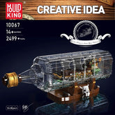 new Mould King 10067 Dutchman Sailboat Ship Drifting Bottle Building Block Toy Decor MOULD KING - KOEEK
