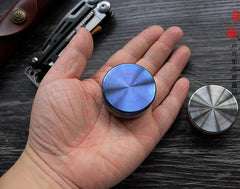 Round Travel Waterproof Titanium Alloy Pill Holder Box Medicine Container Case 07FC0E-D4 - KOEEK