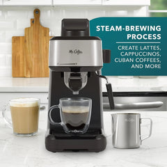 4-Stage Steam Espresso, Coffee Maker with Stainless Steel Frothing Pot 07FC0E-D4 - KOEEK
