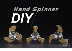 FEGVE Diy Fidget Hand Spinner Triangle Matte Brass/Copper Finger Toy EDC 07FC0E-D4 - KOEEK