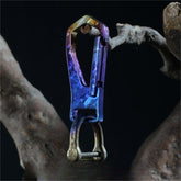 Titanium Carabiner Keychain Clip Car Key Chain Fob Key Ring Holder Organizer EDC 07FC0E-D4 - KOEEK