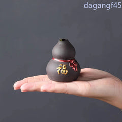 1Pc Purple Clay Fingertip Tea Pet Creative Painted Vase Five Blessings Ornament 07FC0E-D4 - KOEEK