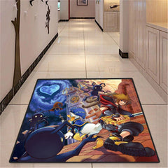Kingdom Hearts Floor Rug Bedroom Doormat Non-slip Chair Mat Round/Square Carpet 07FC0E-D4 - KOEEK
