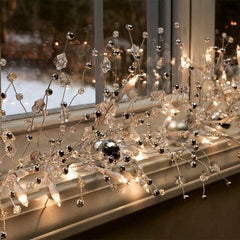 GE 9' GLITTER GEM GARLAND 100 LIGHTS 1487663, CLEAR WHITE * IN OPEN BOX GE - KOEEK