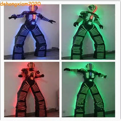 7 Color LED Change Robot Costume Clothing Suit Illuminated Dance Remote Control 07FC0E-D4 - KOEEK