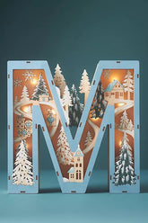 Anthropologie Wonderland Scene Monogram Light-Up Holiday Decoration Letter M ANTHROPOLOGIE - KOEEK