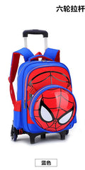 US Now!! Spider-Man Trolley Bag Dragging Backpack Junior High-capacity Christmas 07FC0E-D4 - KOEEK