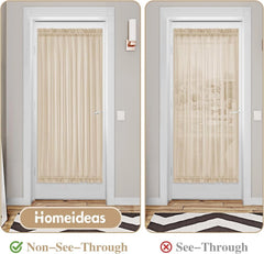 Low-transparency side window French curtains, 54 inches wide x 72 inches long. 07FC0E-D4 - KOEEK