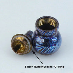 Titanium Timascus Waterproof Pill Container Gourd Box Keychain Pendant EDC 07FC0E-D4 - KOEEK