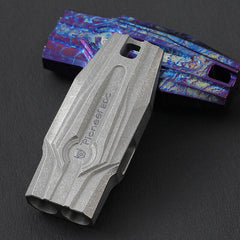 120DB Titanium Alloy Double Tube Whistle Outdoor Survival EDC SOS high Frequency 07FC0E-D4 - KOEEK
