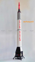1/72 Scale Mercury-Redstone Carry Rocket Spacecraft Painted Model Toys Gifts 07FC0E-D4 - KOEEK