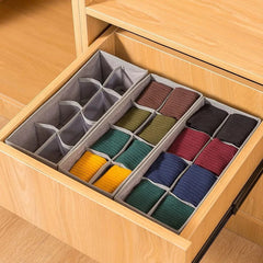 3-piece set of sock and underwear drawer dividers,foldable wardrobe storage box 07FC0E-D4 - KOEEK