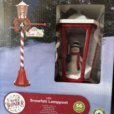 Winter Wonder Lane Snowfall 56" Lamppost Lighted Musical Holiday Christmas 07FC0E-D4 - KOEEK