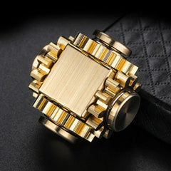 EDC Gear Linkage Brass Gyroscope Fingertips Spinning Top Gearwheel Gyro Toy Tool 07FC0E-D4 - KOEEK