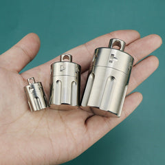 EDC Titanium Alloy Pill Case Holder Container Waterproof Keychain Pendant Gift- 07FC0E-D4 - KOEEK