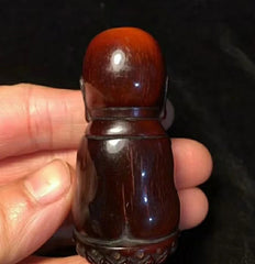 Xizang Yak Horn Carved Tibetan Buddhism Ksitigarbha Jizo Monk Buddha Statue 07FC0E-D4 - KOEEK