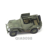 1:72 Scale US Army Willys MB & Bazooka Launcher Green Color Plastic Model 07FC0E-D4 - KOEEK