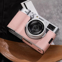 Leather Camera Insert Half Case Bag Cover Suitable For Fujifilm X100Vi 07FC0E-D4 - KOEEK