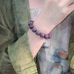 1PC Purple Bodhi Root Bead Bracelet Buddha Bead Rose Bead Bracelet Prayer 07FC0E-D4 - KOEEK