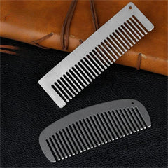 Women Titanium Alloy Comb Hair Beard Pocket Comb Portable Anti-static EDC Combs 07FC0E-D4 - KOEEK