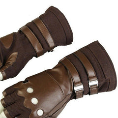 1 Pair Captain America Leather Cycling Gloves Avengers Infinity War Accessories 07FC0E-D4 - KOEEK