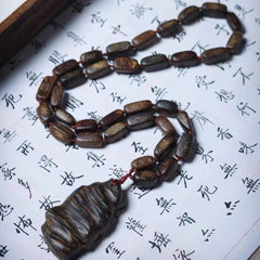 10mmVietnam Nha Trang Agarwood Bead Necklace Prayer Beads Sweater Chain Car Hang 07FC0E-D4 - KOEEK
