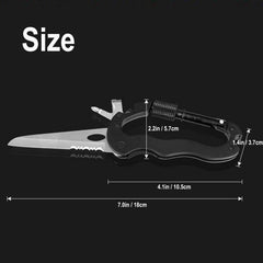 EDC Multi-Tool Carabiner Keychain Screwdriver Key Holder Outdoor Camping Hunting 07FC0E-D4 - KOEEK