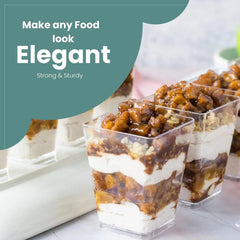 100 Pack 5 oz Plastic Dessert Cups with Lids and Spoons, Parfait Cups with Lids 07FC0E-D4 - KOEEK