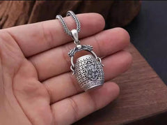 Double Happiness Lucky Ghau Box Pendant Openable Amulet Necklace Vintage Chinese 07FC0E-D4 - KOEEK