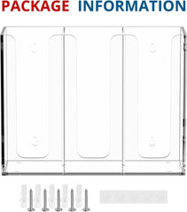 Acrylic Cup and Lid Holder, 3 Compartments, Disposable Coffee Cup Dispenser