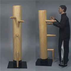 1/6 Ip Man Wing Chun Stun Wooden Dummy Kung Fu 28cm Strike Pad Metal Base Boxed 07FC0E-D4 - KOEEK
