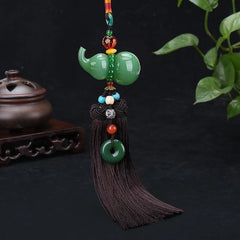 Glass Gourd Car Rearview Mirror Pendant Hanging Ornament Vehicle Interior Decor 07FC0E-D4 - KOEEK