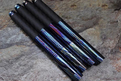 Titanium Damascus+Carbon Fiber Ball Point Pen Ballpoint Broken Window Tool Pen 07FC0E-D4 - KOEEK