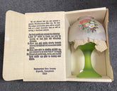 Westmoreland Glass Mini Candle Light Fairy Lamp Christmas Green Poinsettia WESTMORELAND - KOEEK