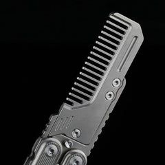 EDC Titanium Alloy Comb Hair Cutting Outdoor Activity Portable Standbys Tools 07FC0E-D4 - KOEEK