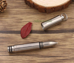 Tiremet Titanium Ti Mini Key Chain Practical Ball Pen Office Signature Pen EDC TIREMET - KOEEK