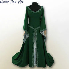 Women Medieval Renaissance Fancy Maxi Princess Dress Halloween Cosplay Costumes 07FC0E-D4 - KOEEK