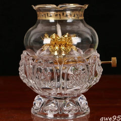 13.5cm Buddhist Butter Lamp Buddha Household Glass Oil Lamp Temple 07FC0E-D4 - KOEEK