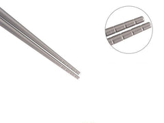 1 Pairs Titanium TA1 Metal Twist Traditional Chinese Chopsticks Camping EDC Tool EDC - KOEEK