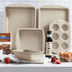 Baking Pan Set - 6 Piece - Stackable, Deluxe, Non-Stick Baking 07FC0E-D4 - KOEEK