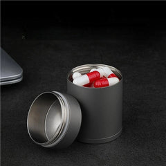Titanium Waterproof Pill Case Container Holder Jewelry Tea Storage Can Box EDC 07FC0E-D4 - KOEEK