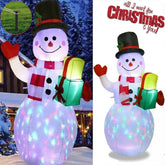 5ft Inflatable Snowman Christmas with Built-in Rotating LED Lights Decorations 07FC0E-D4 - KOEEK