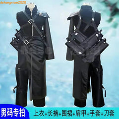 Anime FF7 Cloud Strife Costume Cosplay Halloween Tops Pants Props 07FC0E-D4 - KOEEK