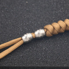 2pcs Titanium Bead Knife Parachute Lanyard Bead Pendant Beads Keychain EDC Tool EDC - KOEEK