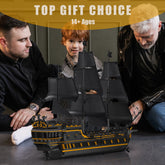 new Mould King 13186 Black Pearl Pirate Ship Boat Clamp Building Block Kit Toy MOC MOULD KING - KOEEK