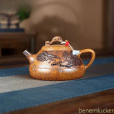 330ml Yixing Purple Clay Handmade Pot Tea Kettle with Filter Kungfu Teaware 07FC0E-D4 - KOEEK