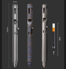 EDC TC4 Titanium Alloy Signature Pen Pocket Multi-purpose Tool Ballpoint Pen 07FC0E-D4 - KOEEK